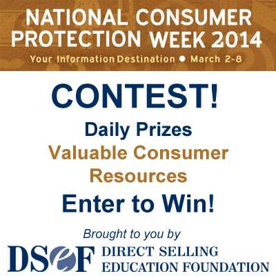 Enter the DSEF National Consumer Protection Week Contest. Daily prizes worth over $750!